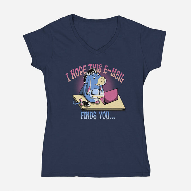 Hope This Email Finds You-Womens-V-Neck-Tee-leepianti