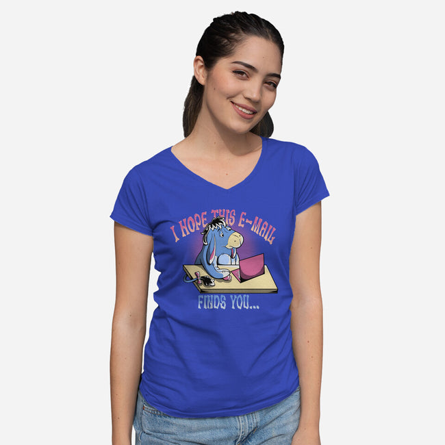 Hope This Email Finds You-Womens-V-Neck-Tee-leepianti