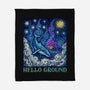 Falling Through A Starry Sky-None-Fleece-Blanket-kg07