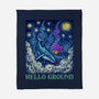 Falling Through A Starry Sky-None-Fleece-Blanket-kg07