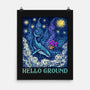 Falling Through A Starry Sky-None-Matte-Poster-kg07
