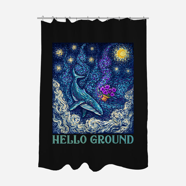 Falling Through A Starry Sky-None-Polyester-Shower Curtain-kg07