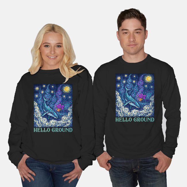 Falling Through A Starry Sky-Unisex-Crew Neck-Sweatshirt-kg07