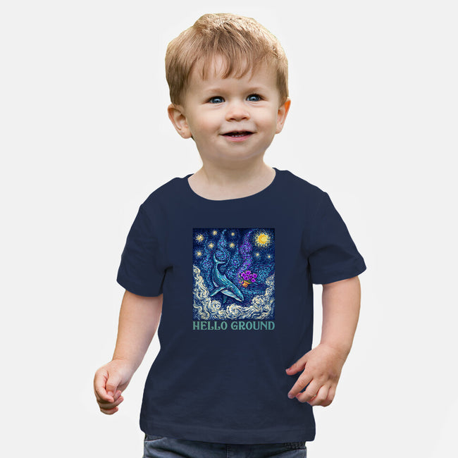 Falling Through A Starry Sky-Baby-Basic-Tee-kg07