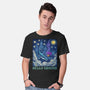 Falling Through A Starry Sky-Mens-Basic-Tee-kg07