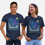 Falling Through A Starry Sky-Unisex-Basic-Tee-kg07