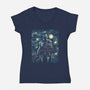 Starry Way-Womens-V-Neck-Tee-zascanauta