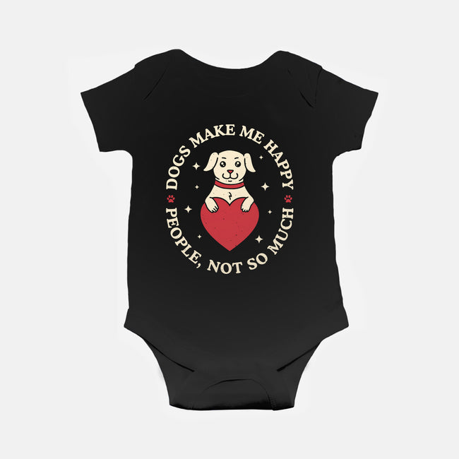 Dogs Make Me Happy-Baby-Basic-Onesie-brunopires