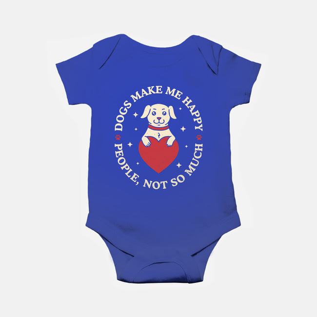 Dogs Make Me Happy-Baby-Basic-Onesie-brunopires