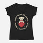 Dogs Make Me Happy-Womens-V-Neck-Tee-brunopires