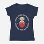 Dogs Make Me Happy-Womens-V-Neck-Tee-brunopires