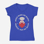 Dogs Make Me Happy-Womens-V-Neck-Tee-brunopires