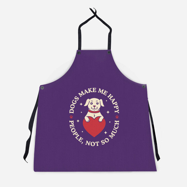 Dogs Make Me Happy-Unisex-Kitchen-Apron-brunopires