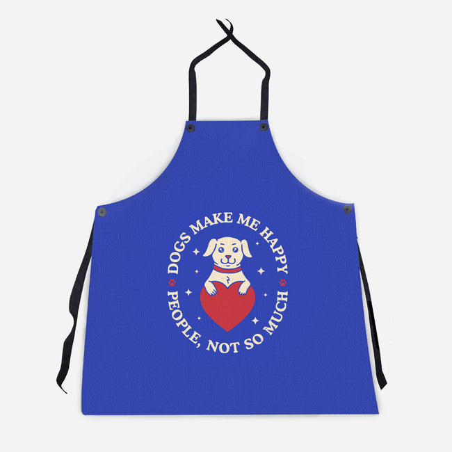 Dogs Make Me Happy-Unisex-Kitchen-Apron-brunopires