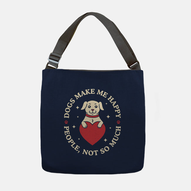 Dogs Make Me Happy-None-Adjustable Tote-Bag-brunopires
