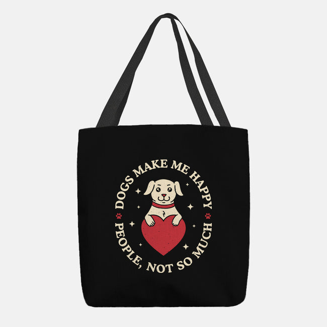 Dogs Make Me Happy-None-Basic Tote-Bag-brunopires