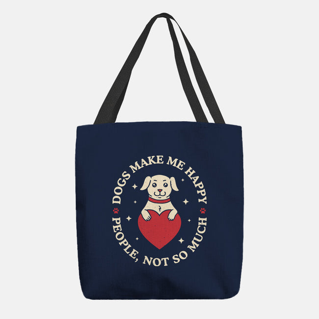 Dogs Make Me Happy-None-Basic Tote-Bag-brunopires