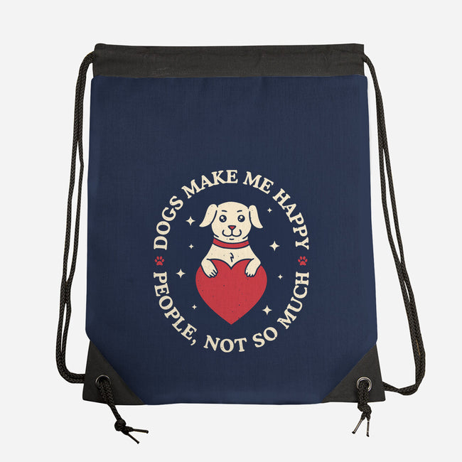 Dogs Make Me Happy-None-Drawstring-Bag-brunopires