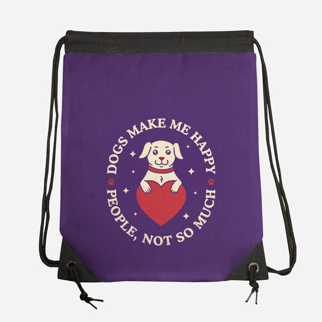 Dogs Make Me Happy-None-Drawstring-Bag-brunopires