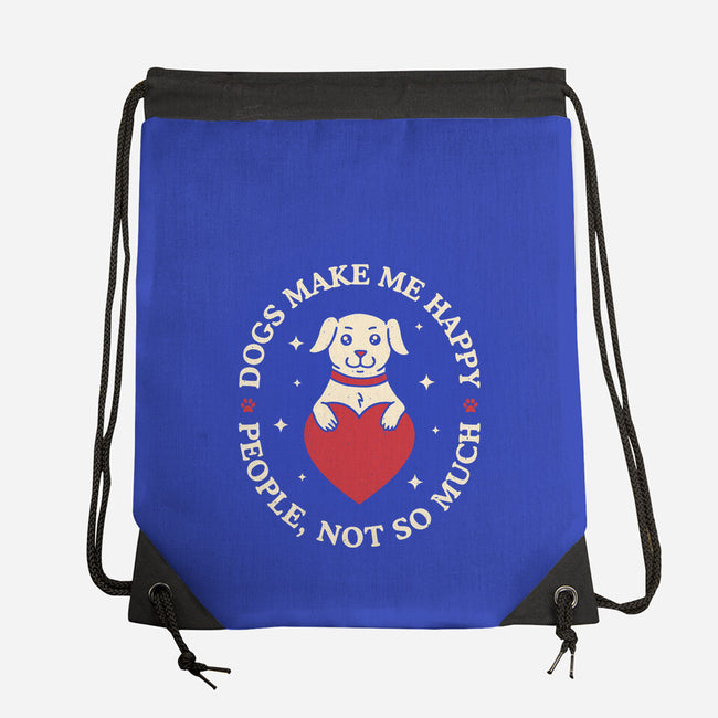 Dogs Make Me Happy-None-Drawstring-Bag-brunopires