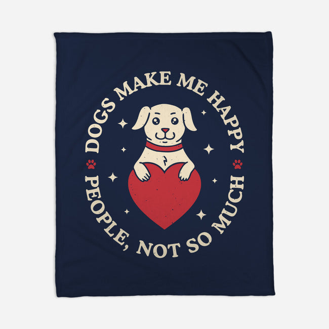 Dogs Make Me Happy-None-Fleece-Blanket-brunopires