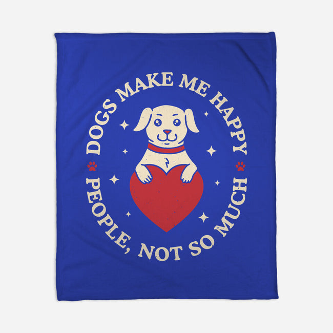 Dogs Make Me Happy-None-Fleece-Blanket-brunopires