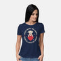 Dogs Make Me Happy-Womens-Basic-Tee-brunopires
