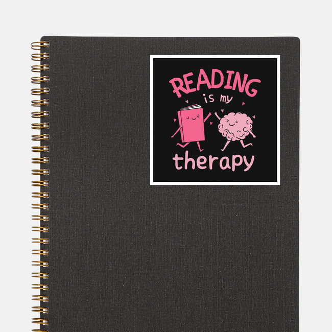 Reading Is My Therapy-None-Glossy-Sticker-brunopires