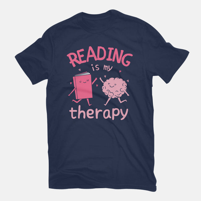 Reading Is My Therapy-Womens-Fitted-Tee-brunopires
