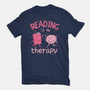 Reading Is My Therapy-Womens-Fitted-Tee-brunopires