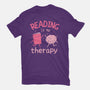 Reading Is My Therapy-Womens-Fitted-Tee-brunopires