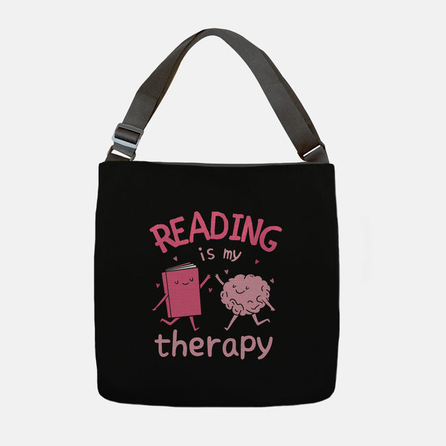 Reading Is My Therapy-None-Adjustable Tote-Bag-brunopires