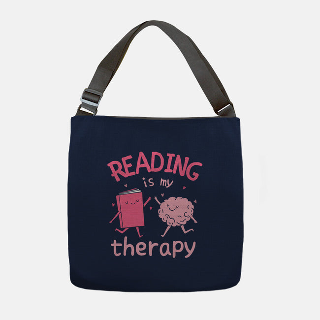Reading Is My Therapy-None-Adjustable Tote-Bag-brunopires