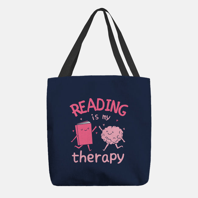 Reading Is My Therapy-None-Basic Tote-Bag-brunopires