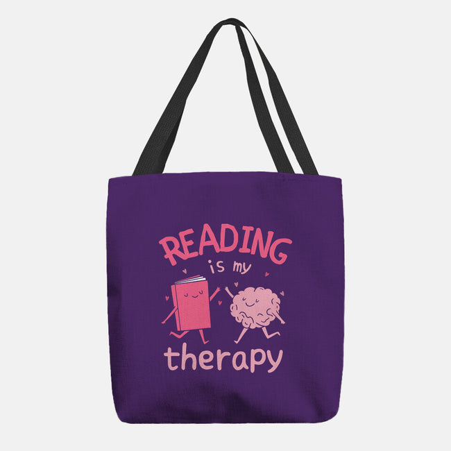 Reading Is My Therapy-None-Basic Tote-Bag-brunopires