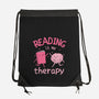 Reading Is My Therapy-None-Drawstring-Bag-brunopires