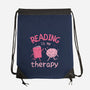Reading Is My Therapy-None-Drawstring-Bag-brunopires