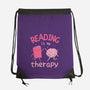 Reading Is My Therapy-None-Drawstring-Bag-brunopires