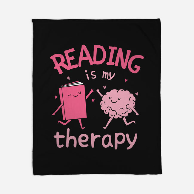 Reading Is My Therapy-None-Fleece-Blanket-brunopires