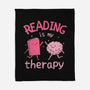 Reading Is My Therapy-None-Fleece-Blanket-brunopires