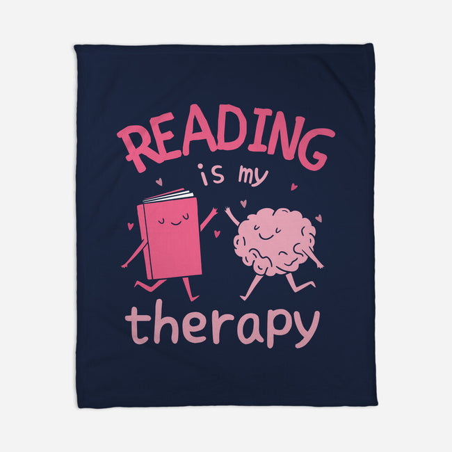 Reading Is My Therapy-None-Fleece-Blanket-brunopires