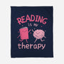 Reading Is My Therapy-None-Fleece-Blanket-brunopires