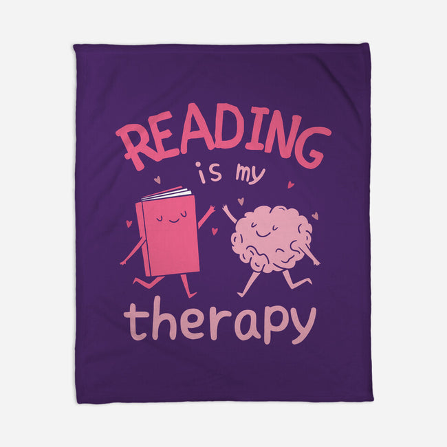Reading Is My Therapy-None-Fleece-Blanket-brunopires
