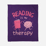 Reading Is My Therapy-None-Fleece-Blanket-brunopires