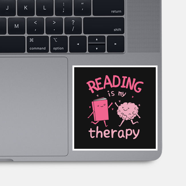 Reading Is My Therapy-None-Glossy-Sticker-brunopires
