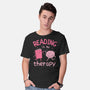 Reading Is My Therapy-Mens-Basic-Tee-brunopires