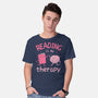 Reading Is My Therapy-Mens-Basic-Tee-brunopires