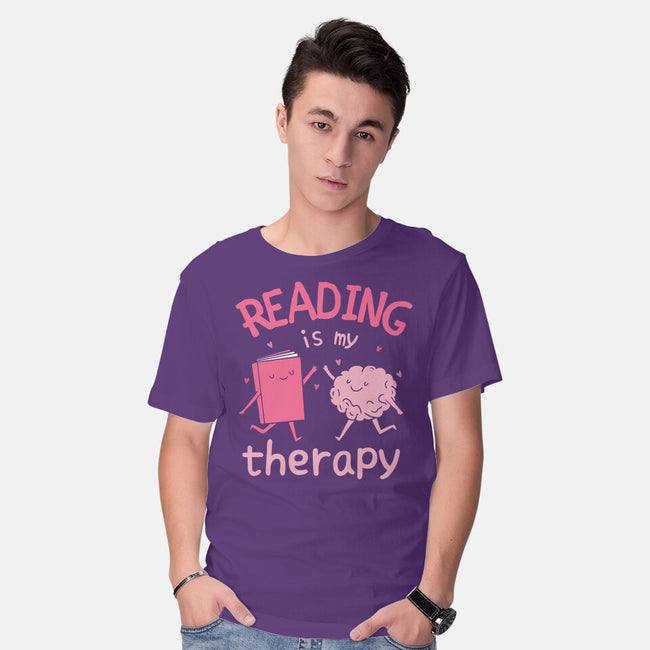 Reading Is My Therapy-Mens-Basic-Tee-brunopires