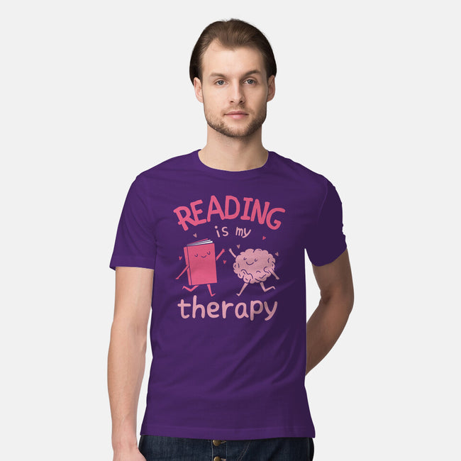 Reading Is My Therapy-Mens-Premium-Tee-brunopires