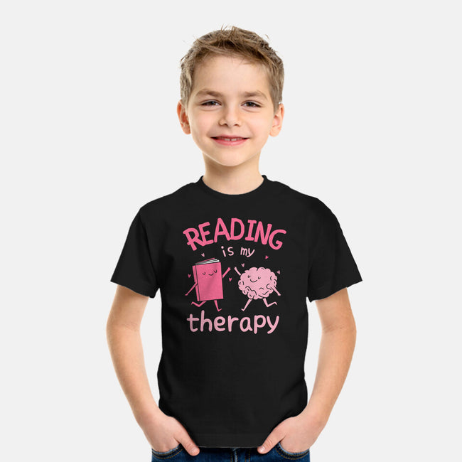 Reading Is My Therapy-Youth-Basic-Tee-brunopires
